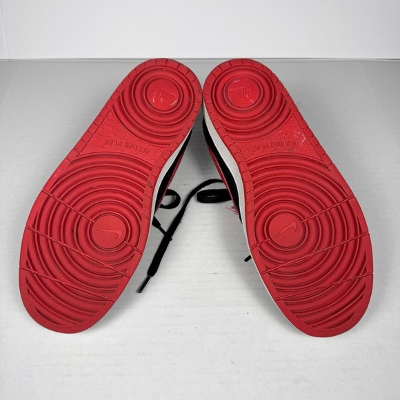 Nike Court Borough Low 2 Black and Red  Size 6.5 Youth or Women Size 8 - Picture 8 of 9